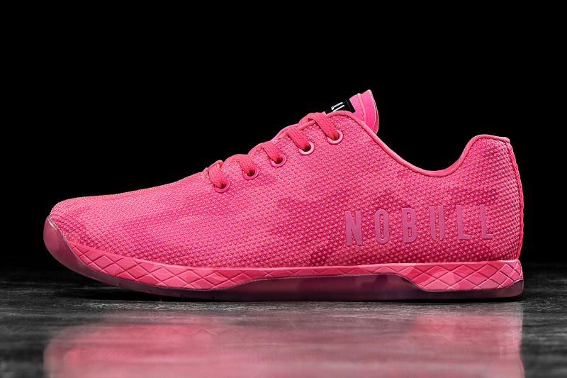 Men's Nobull Neon Pink Camo Trainers Pink | SG S2441G
